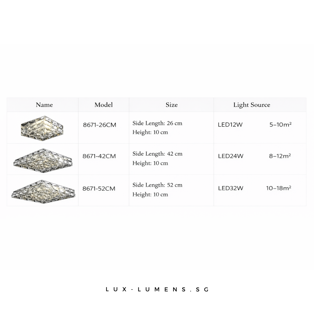 Naya - Crystal LEDs Ceiling Light – Lux-lumens